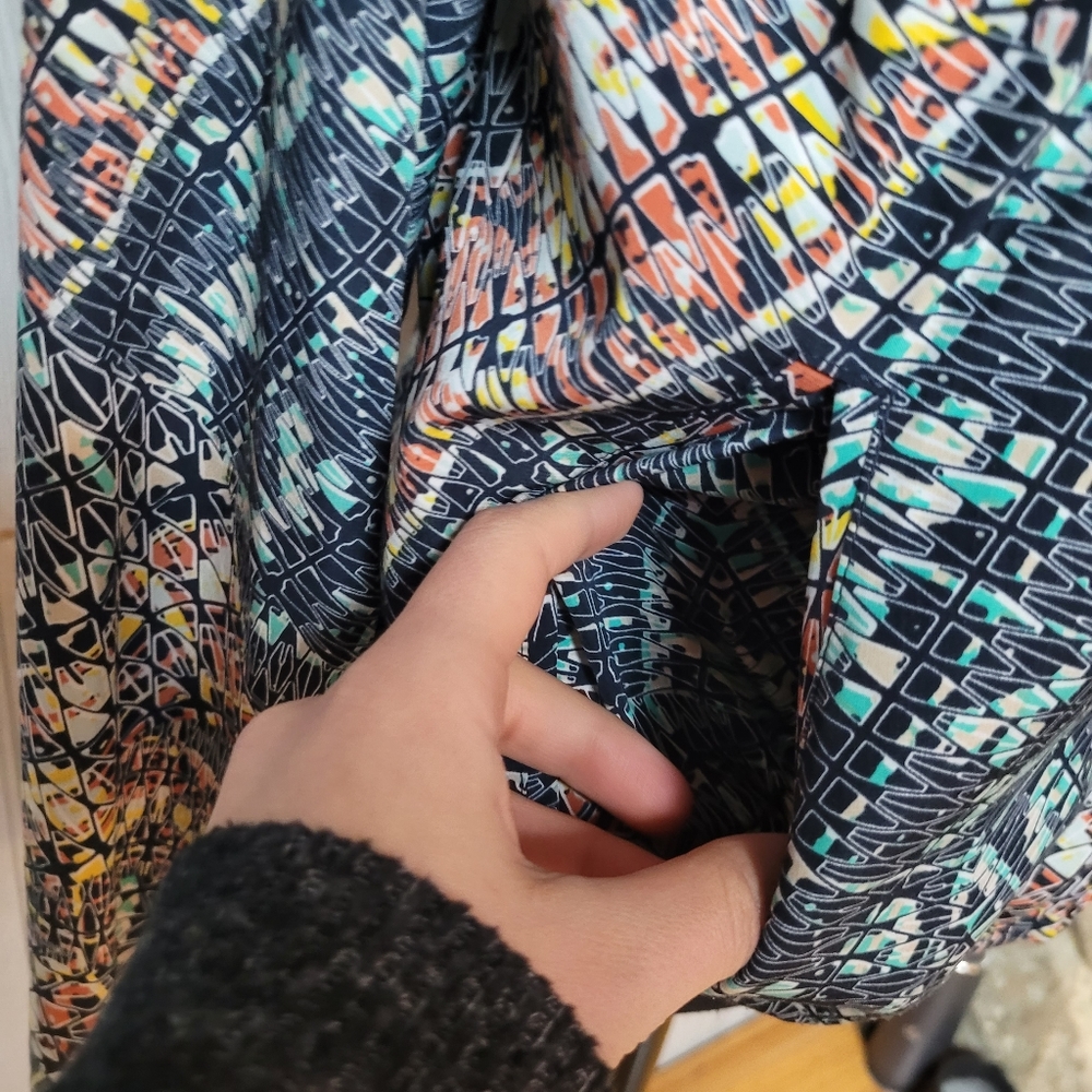 Hinge Multicolored Abstract Pattern Zip Up Jacket… - image 3